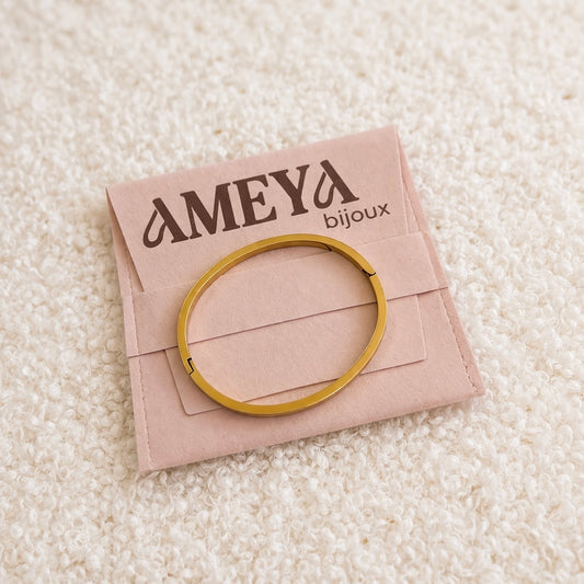 Bracelet Jonc plaqué or 18K