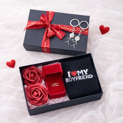 Coffret Saint-Valentin bague ajustable