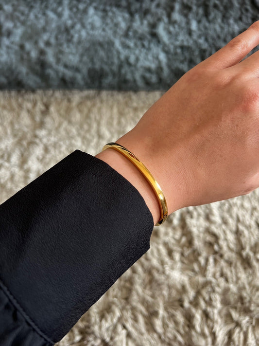 Bracelet Jonc plaqué or 18K